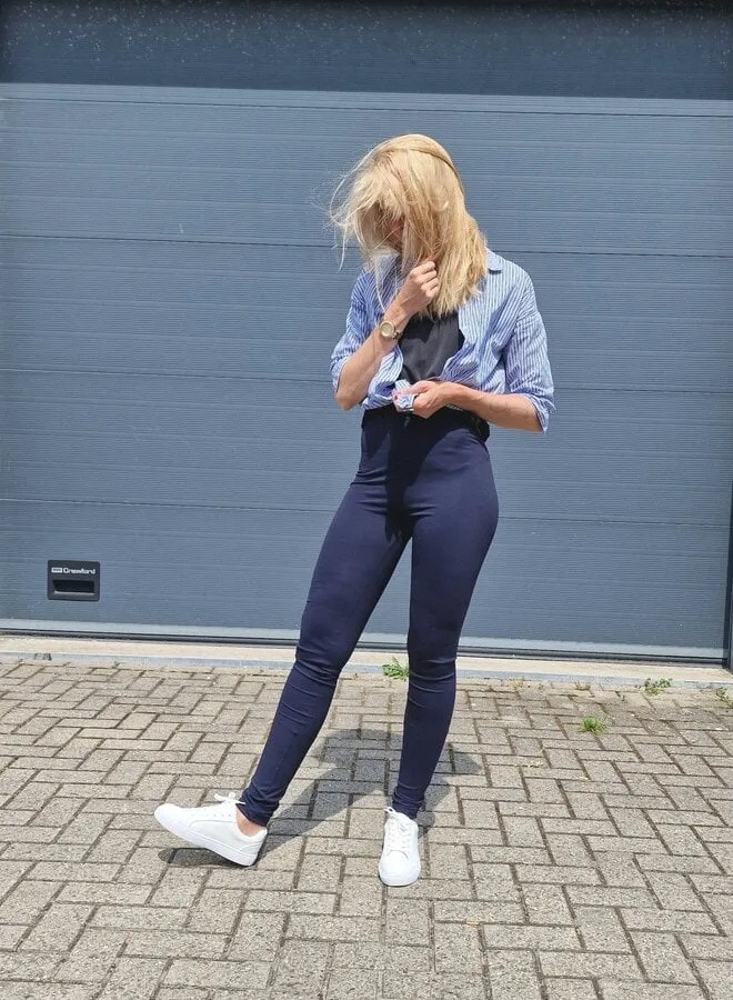 Langeleggings Basic legging navy 36 sport casual 91 cm