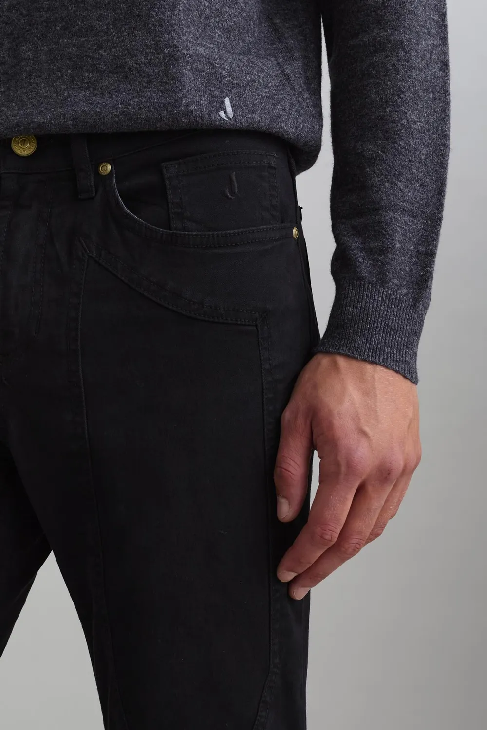 Jeckerson John slim fit broek zwart katoen