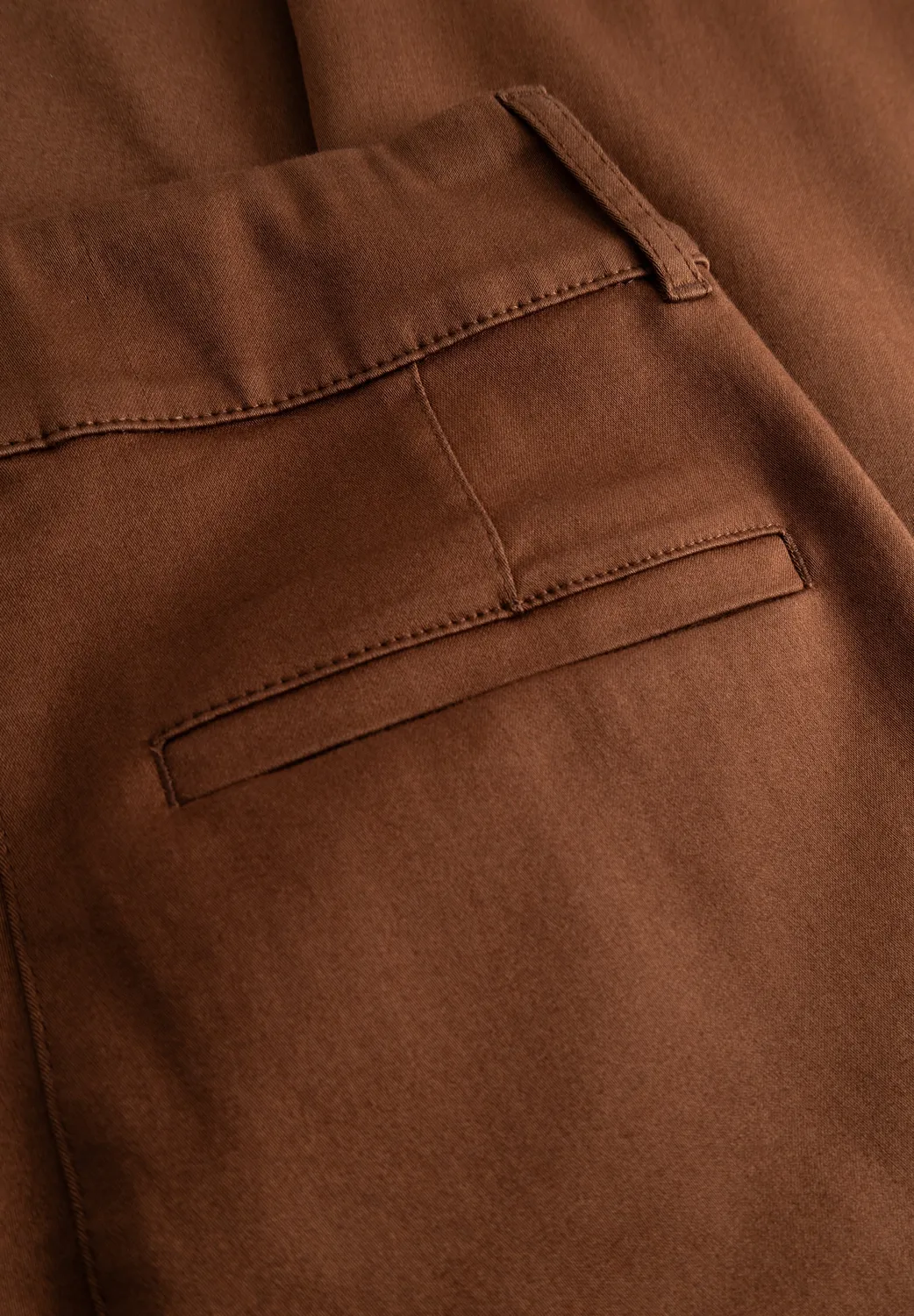 Laurie Gwen Straight ML broek Downtown Brown satijn