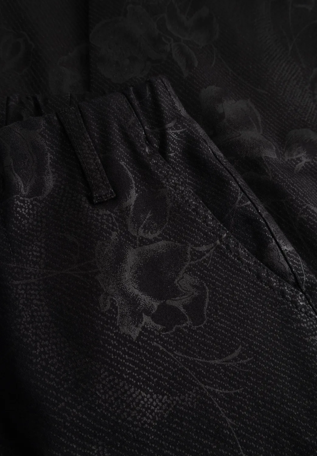 Laurie Taylor Regular broek Black Bloom Print stretch