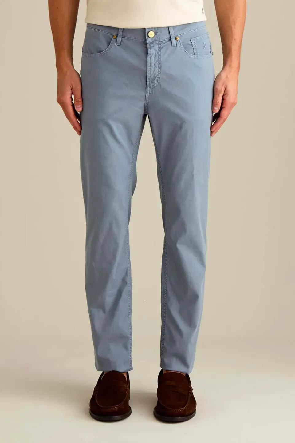 Jeckerson Jordan slim fit broek blauw velvet katoen