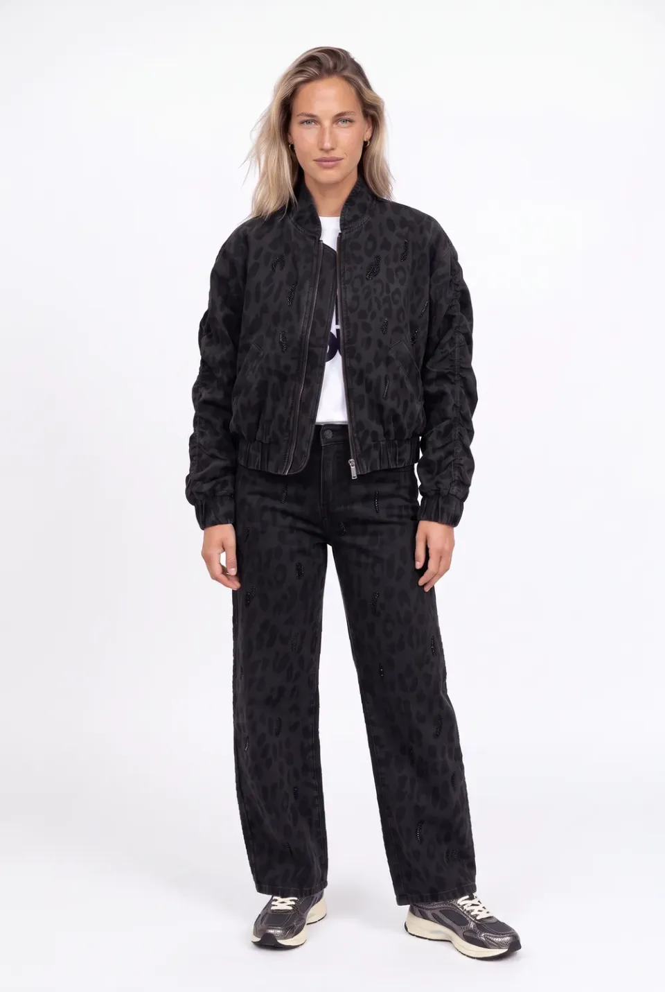 Florez Elva jeans Animal Black barrel