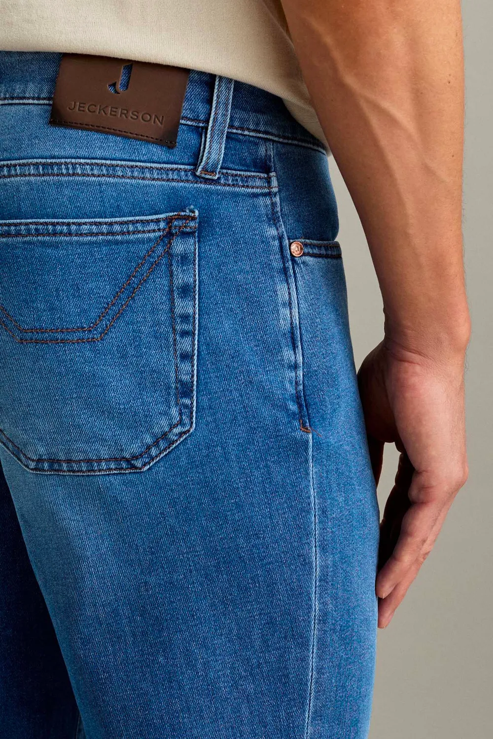 Jeckerson Jasper regular jeans blauw medio katoen