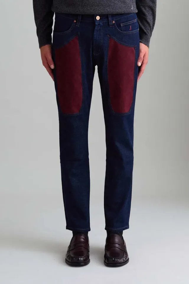 Jeckerson James skinny jeans donkerblauw alcantara