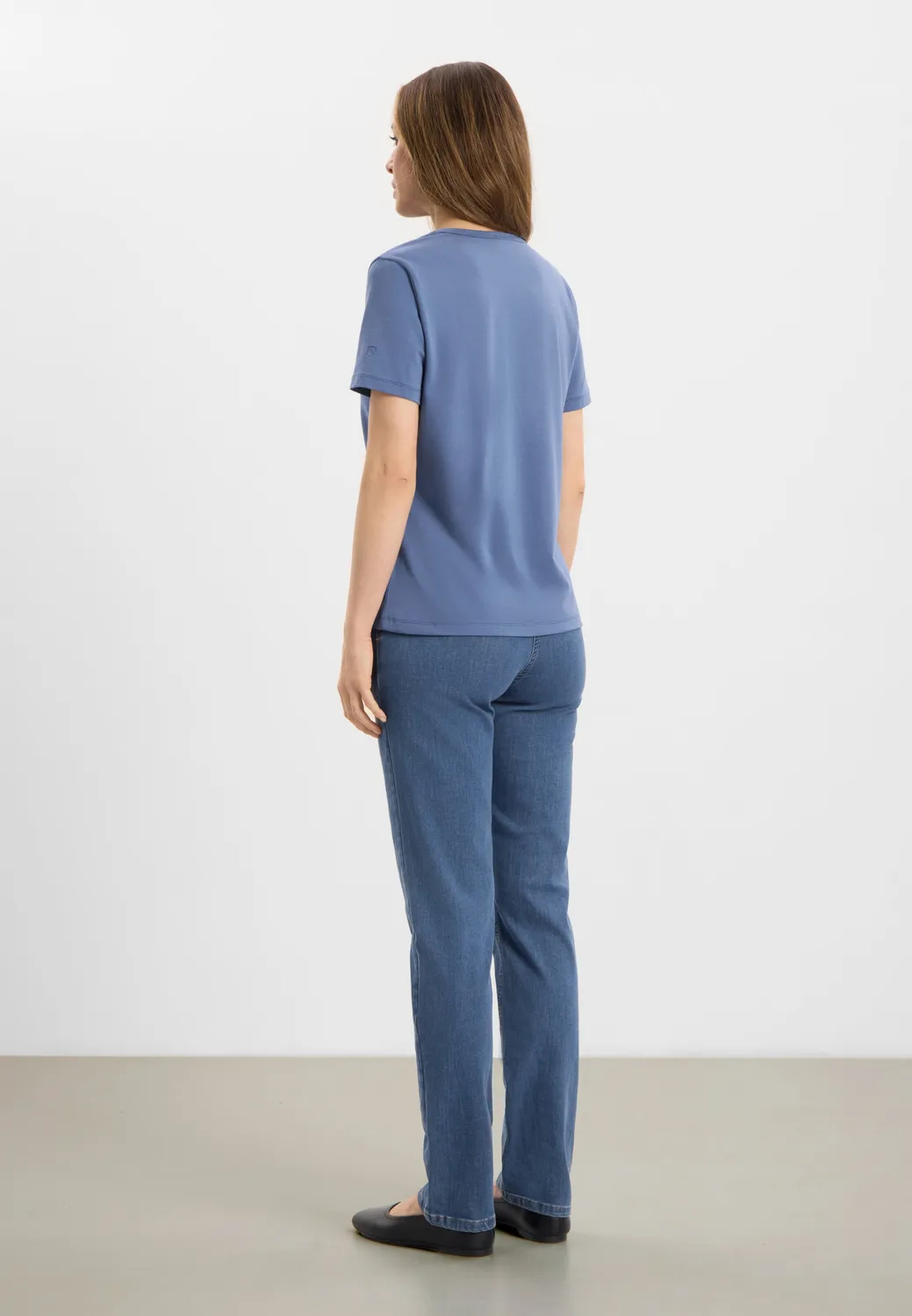 Laurie Amanda T-Shirt SS shirt blauw modal