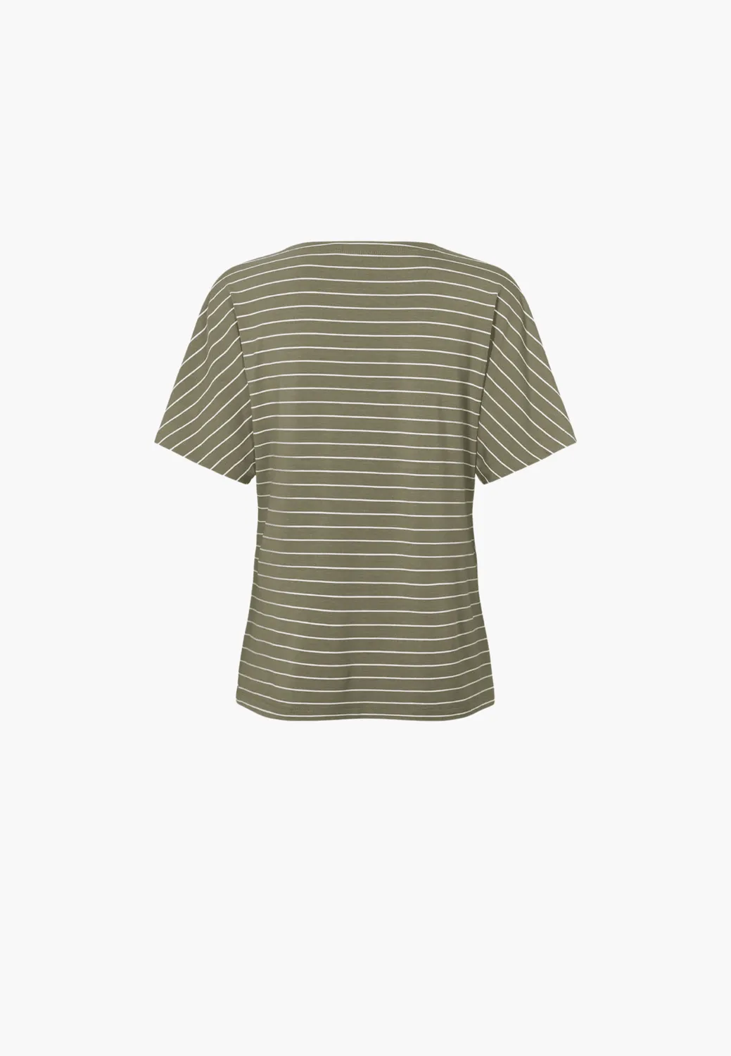 Laurie Ingrid Blouse SS damesblouse Khaki Stripe viscose