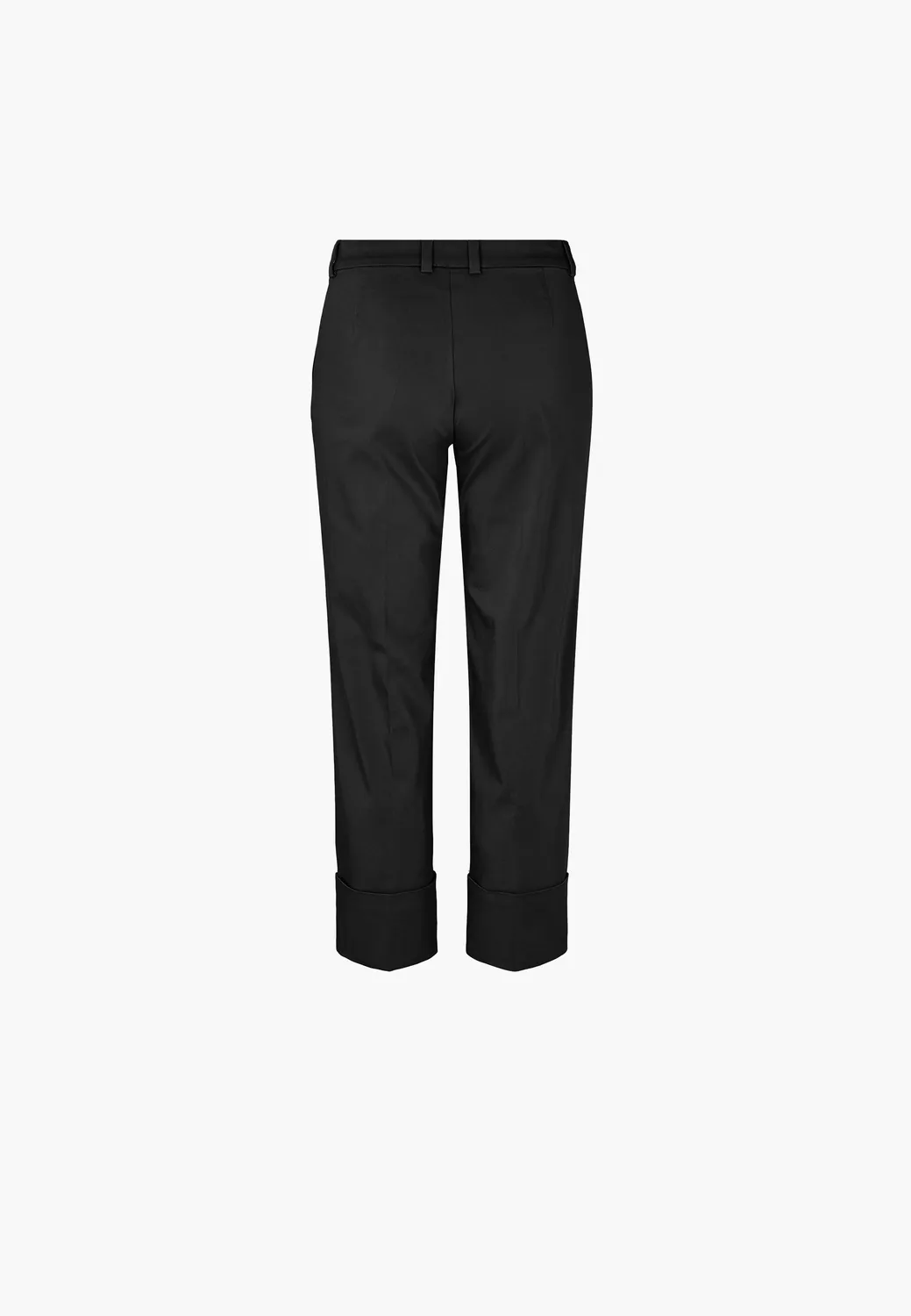 Laurie Judy Turn-Up damesbroek Black cropped katoen