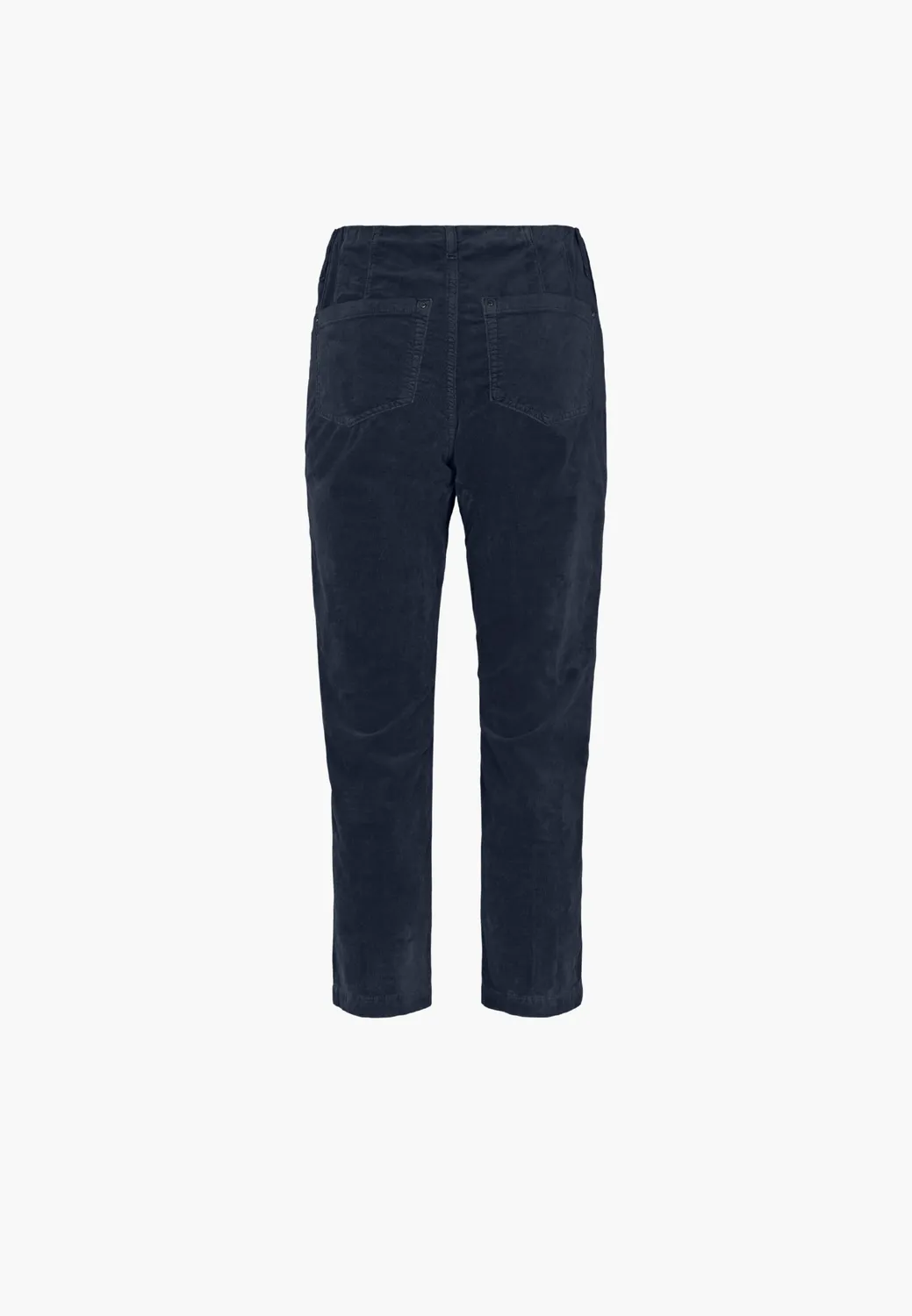 Laurie Piper Pure Regular CL fluwelen broek navy cropped