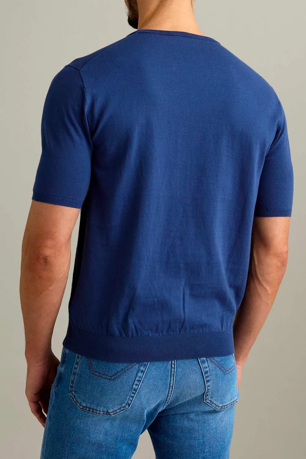Jeckerson T-shirt Lichtblauw Katoen Crepe