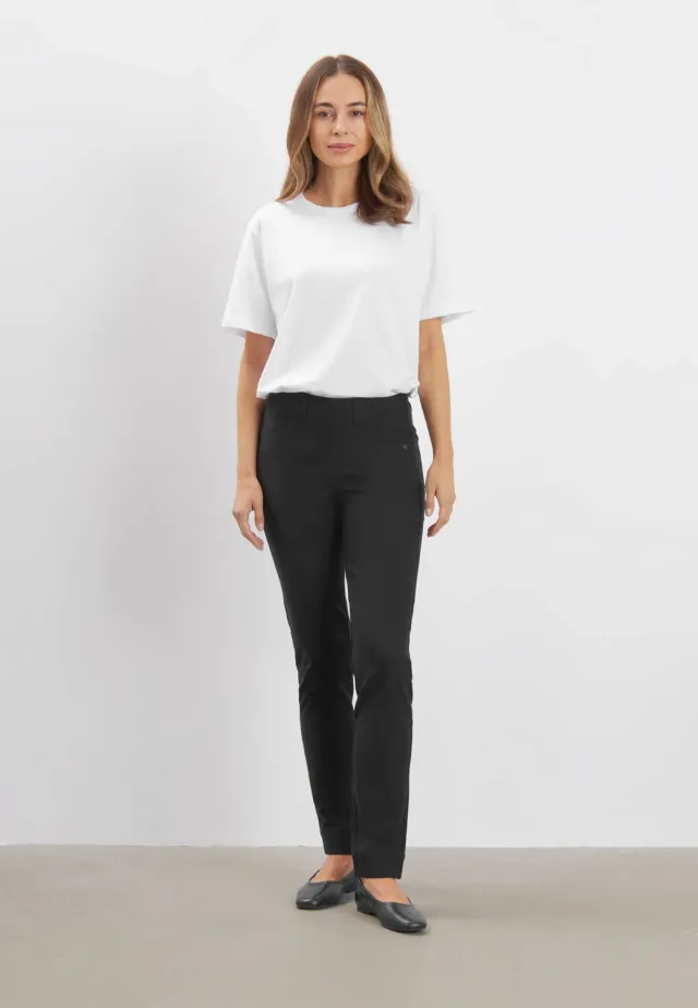 Laurie Kelly Regular ML damesbroek Black Brushed stretch
