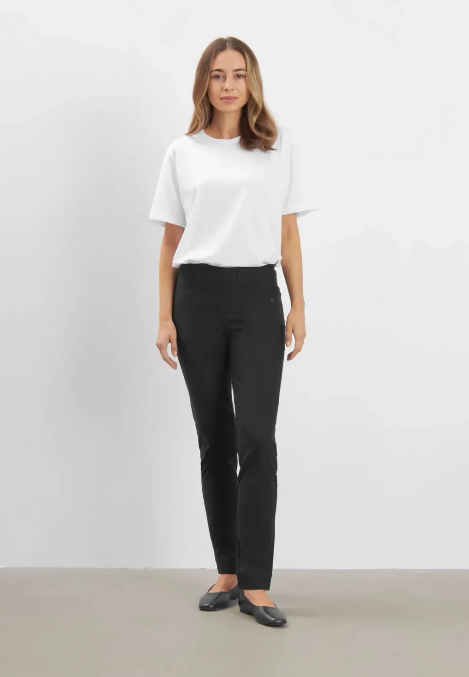 Laurie Kelly Regular ML damesbroek Black Brushed stretch
