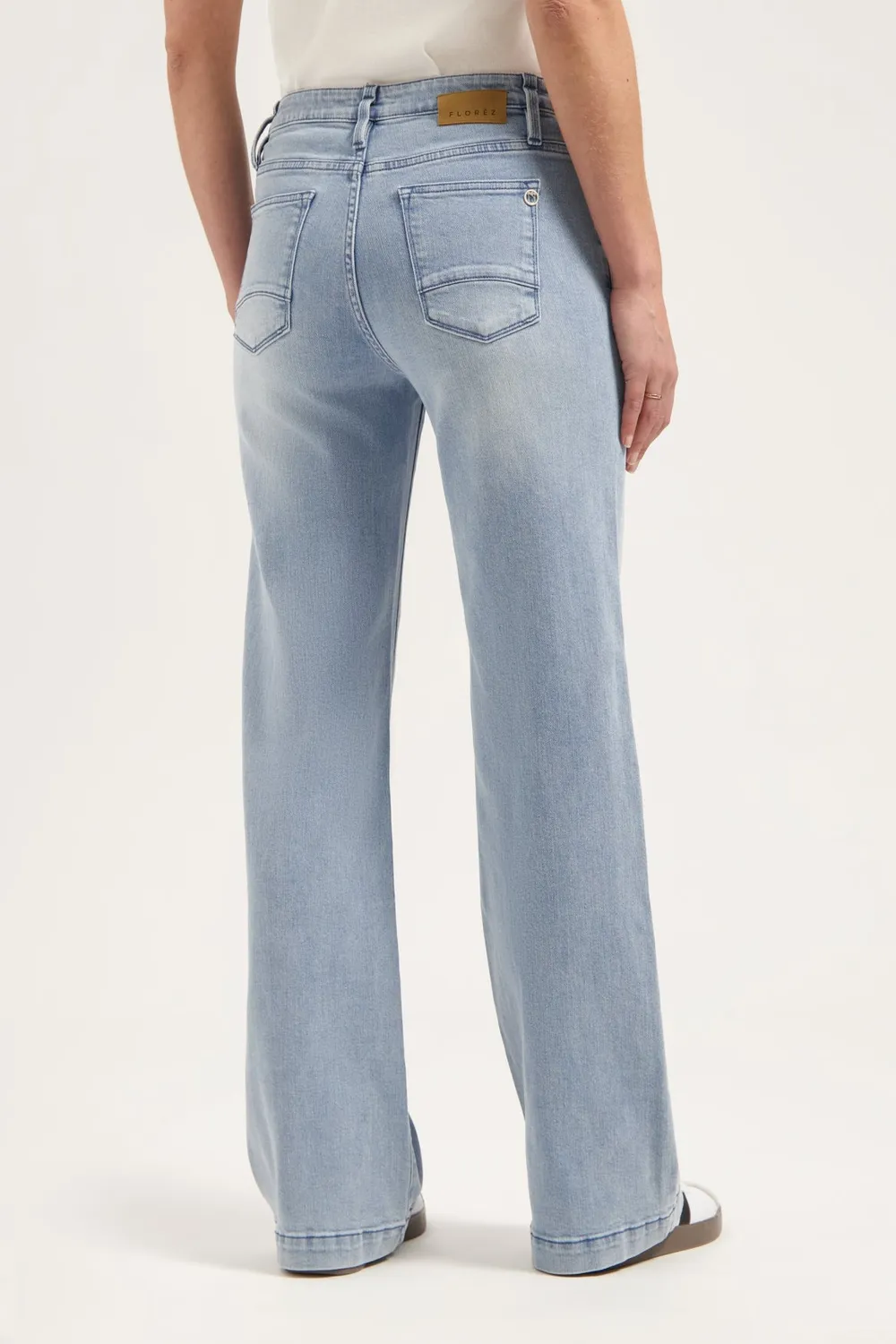 Florez Sophie straight jeans Cloudy Blue mid-waist