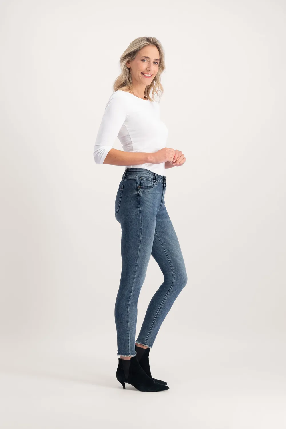 Florez Bobbi Slim Fit jeans vintage blue stretch