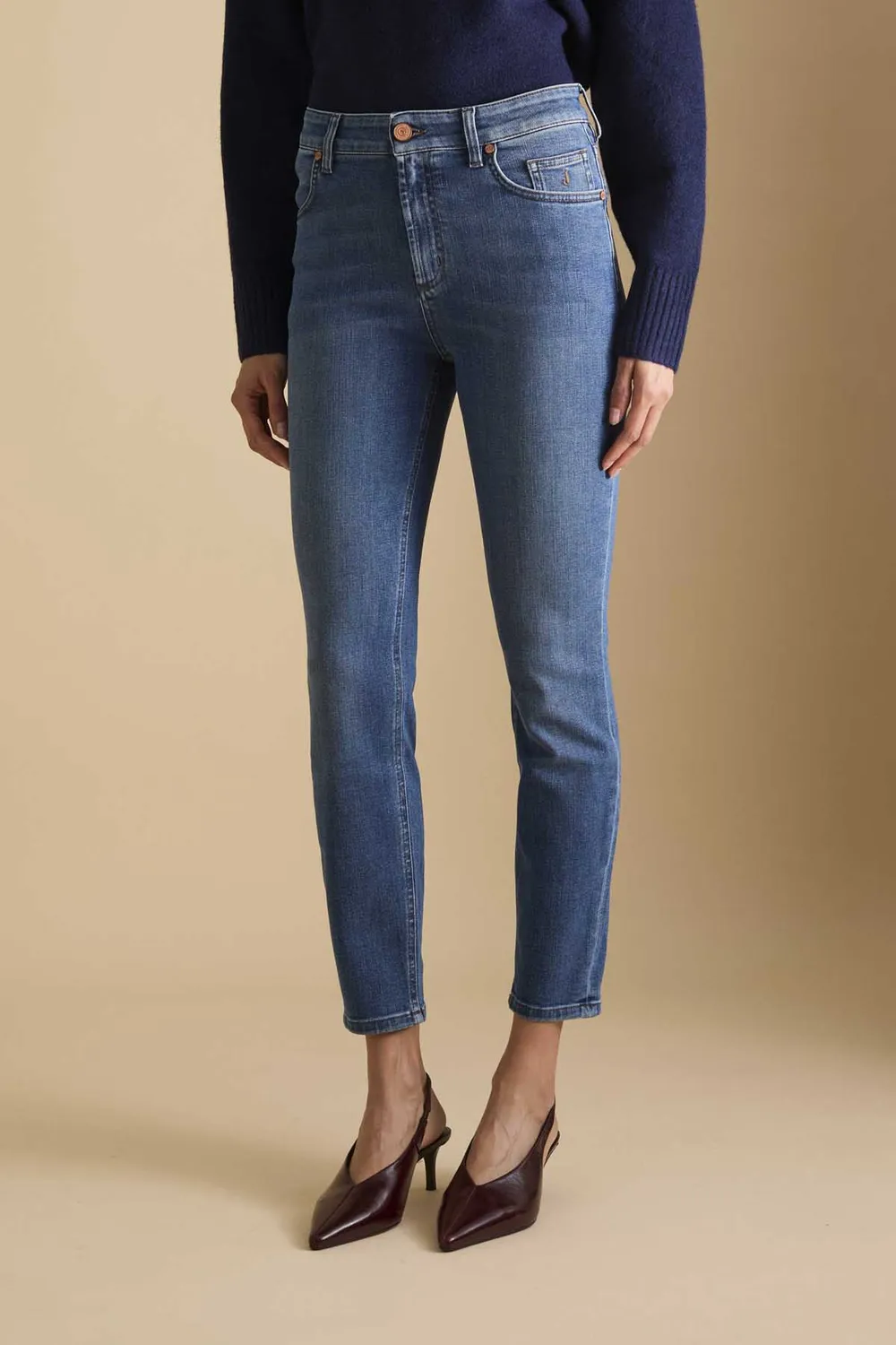Jeckerson Juliette skinny jeans medio blauw comfort