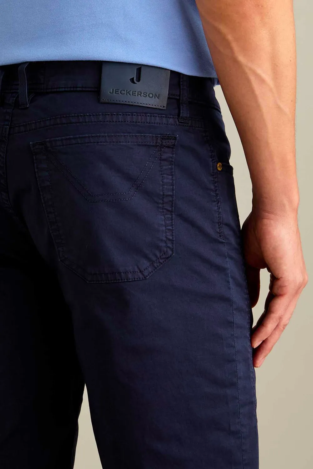 Jeckerson Jayden bermuda donkerblauw slim fit katoen