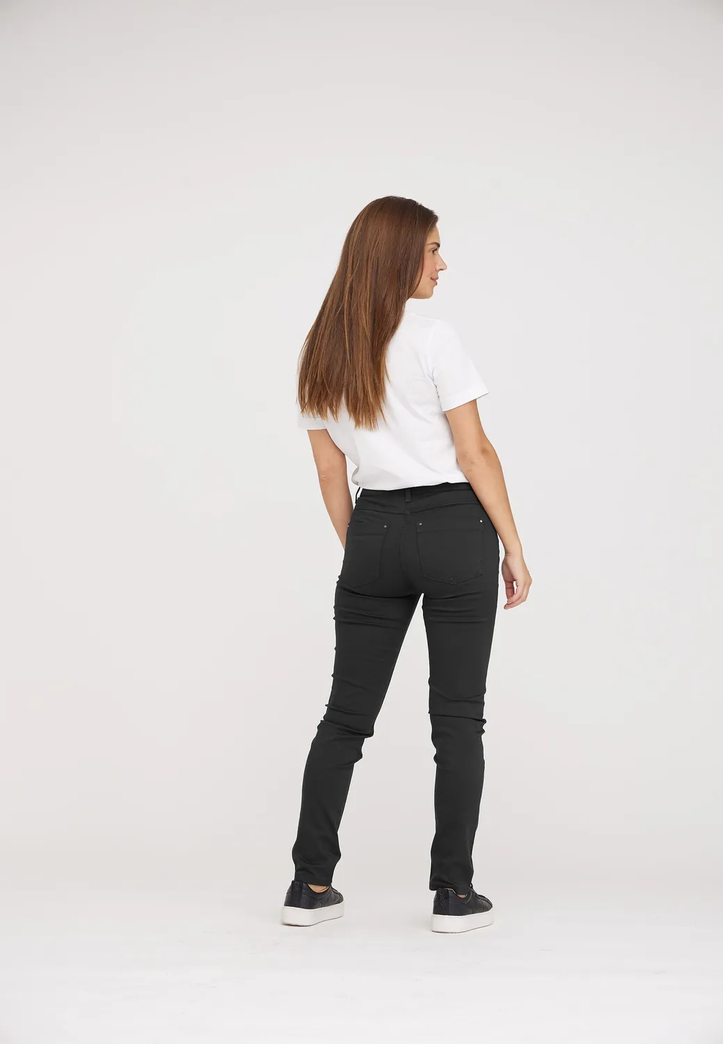 Laurie Laura Slim SL broek zwart stretch