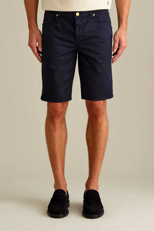 Jeckerson Jo Bermuda Slim Fit Donkerblauw Katoen