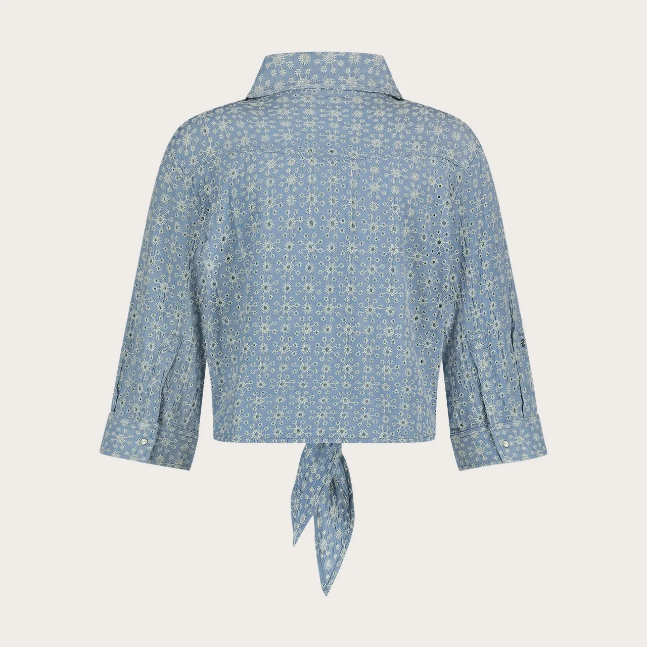 Florez Rosie Embroidery blouse Blue katoen