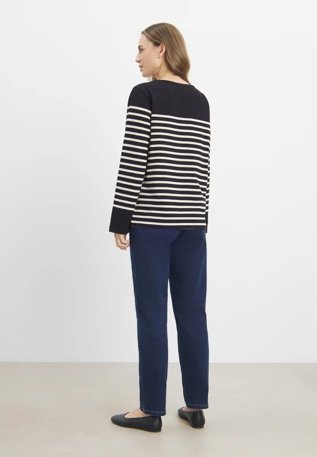 Laurie Gabrielle Breton Shirt LS strepentrui zwart gestreept
