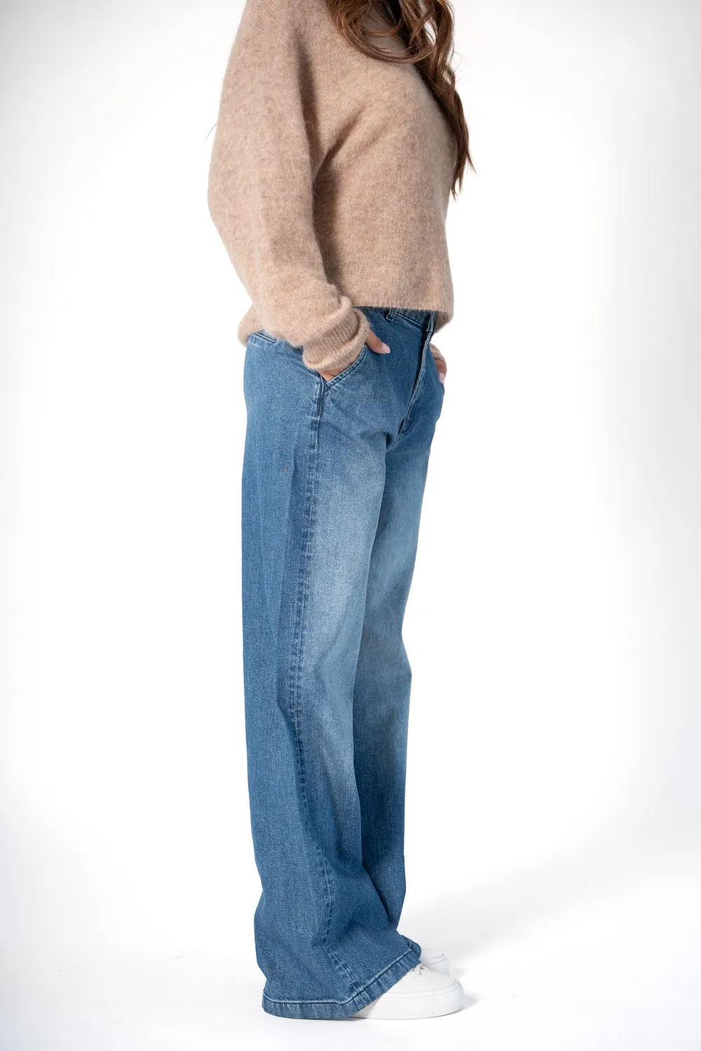 Corel Liv Jeans broek Denim Blue rechte pijp