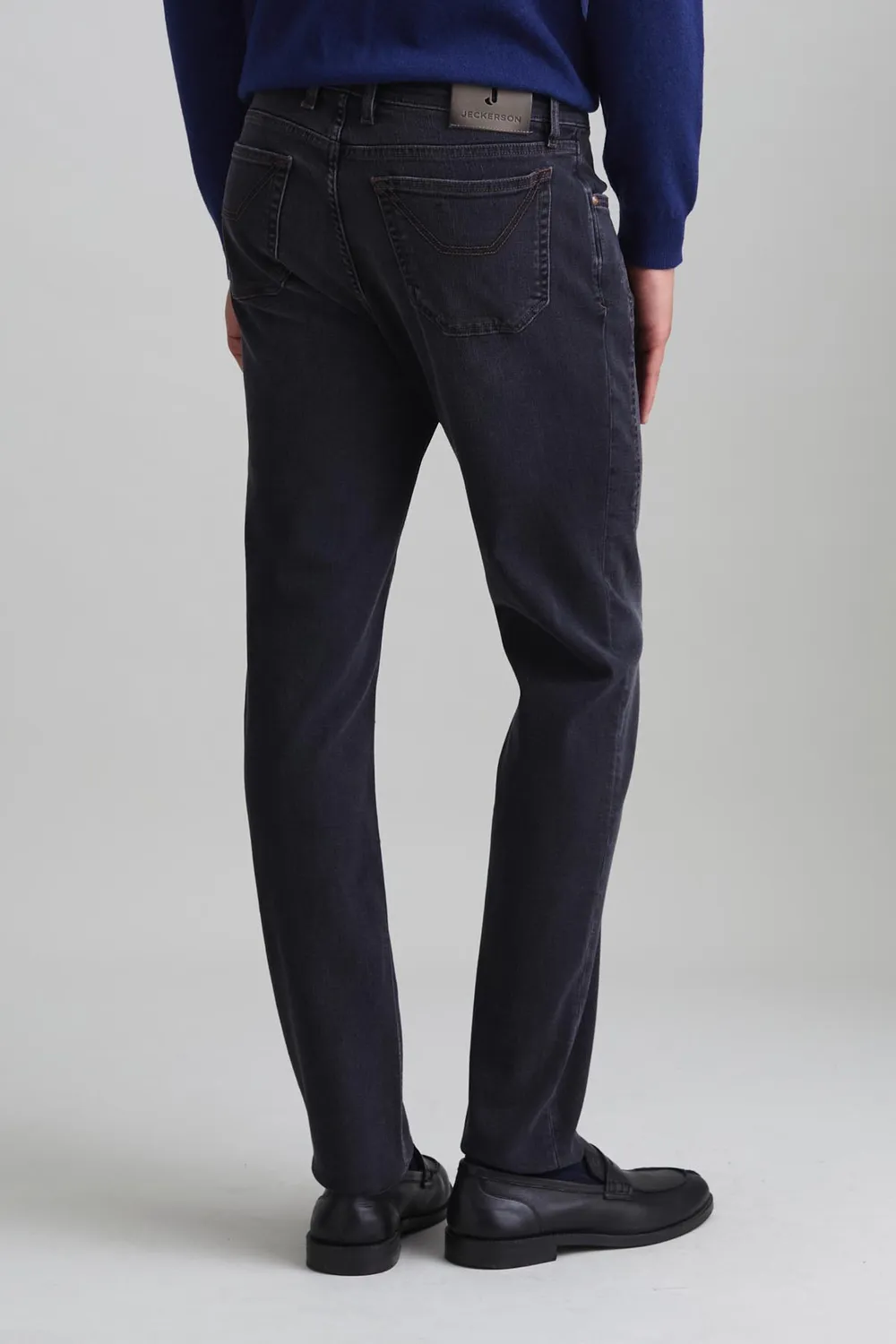 Jeckerson John slim fit jeans heren zwart light used denim