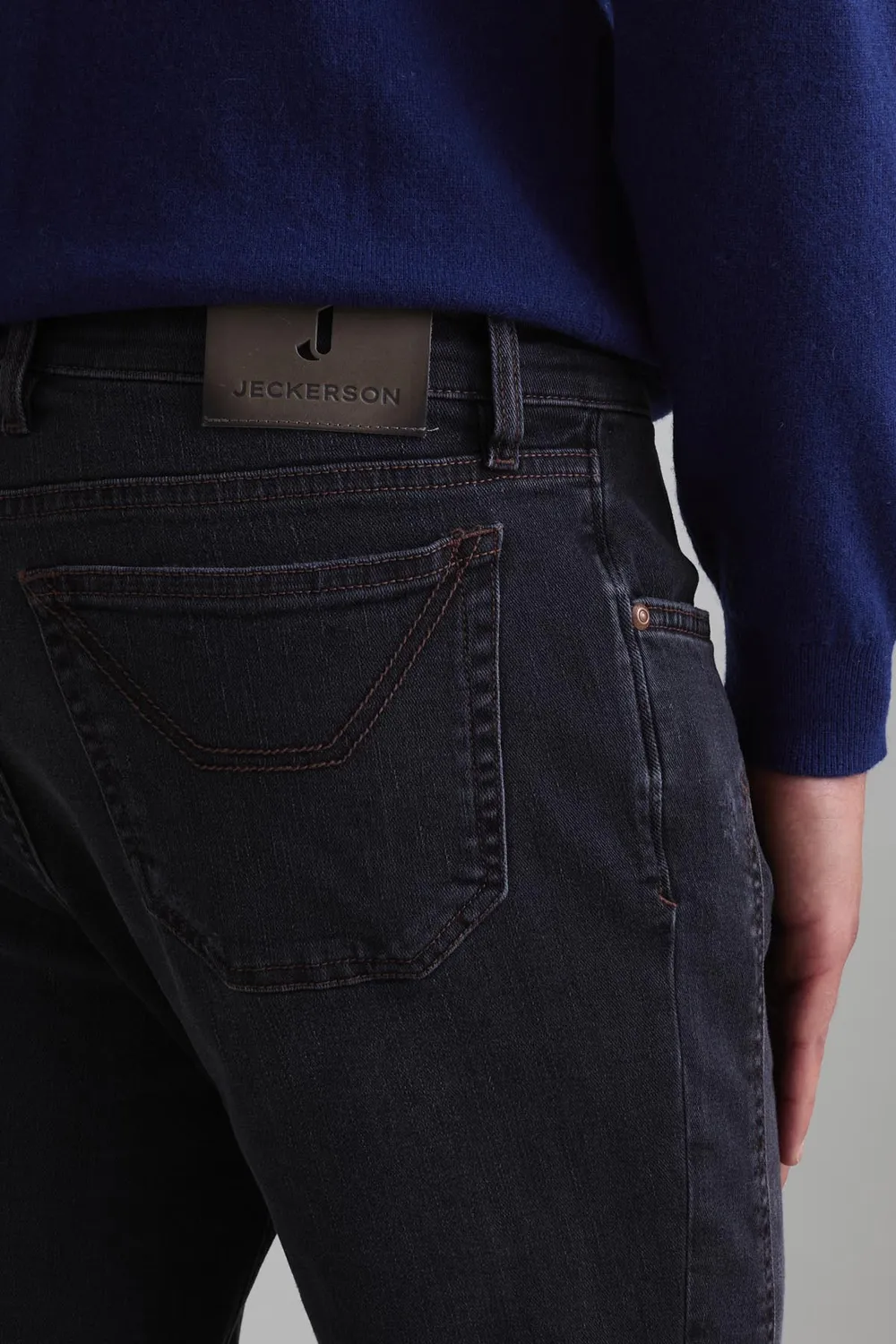 Jeckerson John slim fit jeans heren zwart light used denim