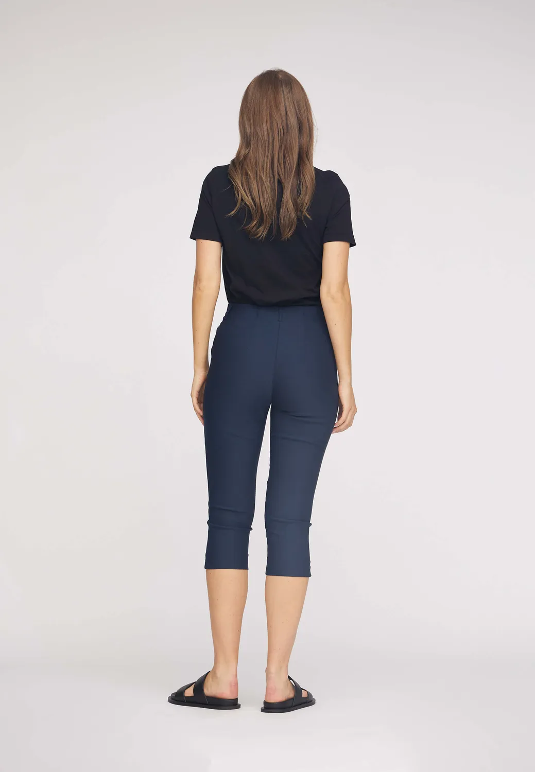 Laurie Elizabeth Slim Capri ML capri Navy stretch
