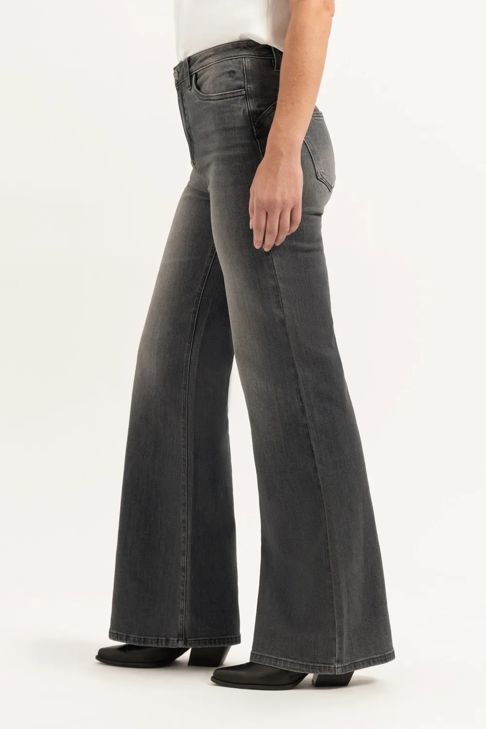 Florez Ana Flared jeans Irish Grey palazzo wijd