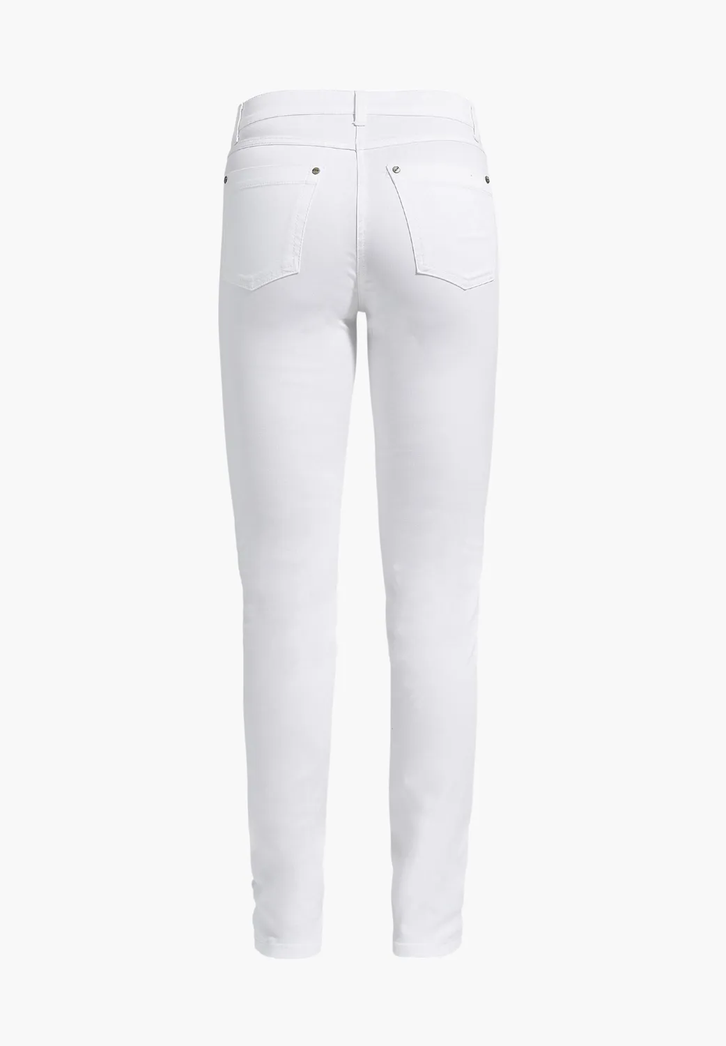 Laurie Laura Slim ML damesbroek wit katoen stretch