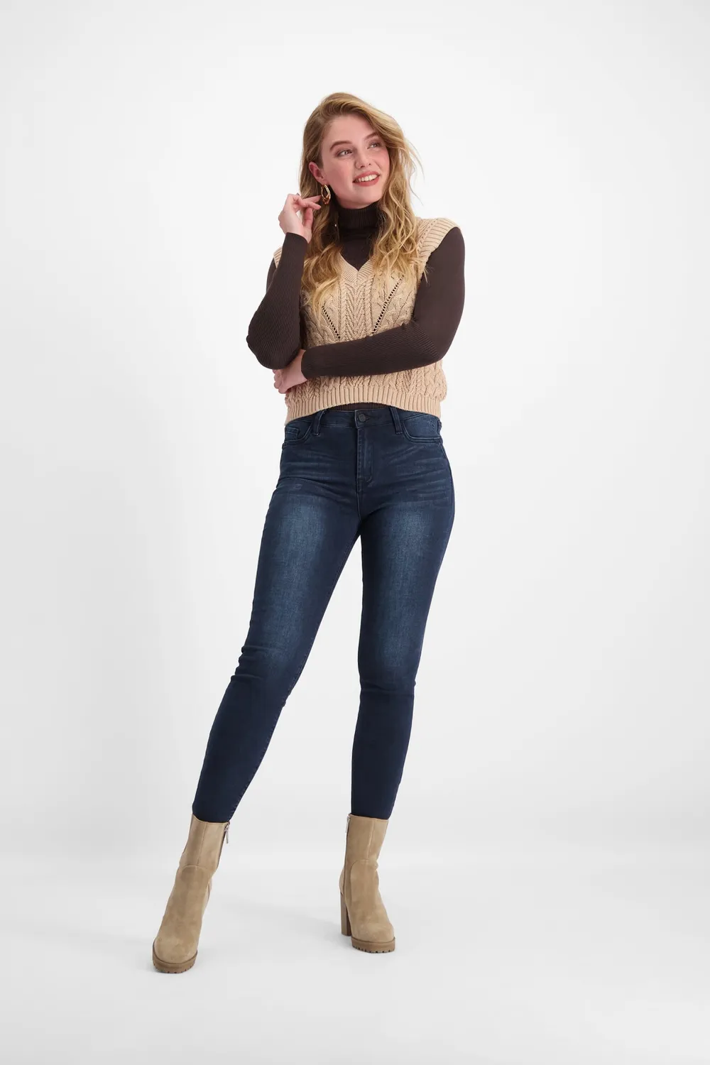 Florez Bobbi Slim Fit jeans Black Blue stretch