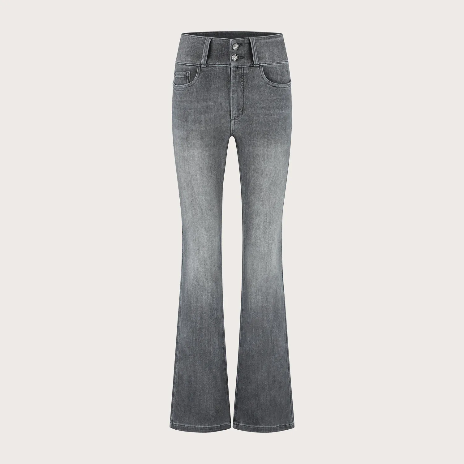 Florez Bodine Flared jeans grijs high waist