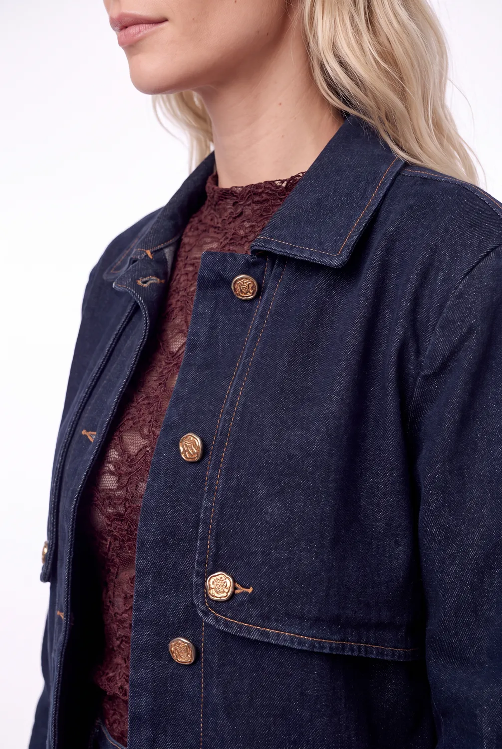 Florez Zoe Jacket jasje Rinse Denim donkerblauw