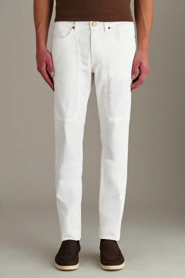 Jeckerson John broek slim fit wit toppa stretch