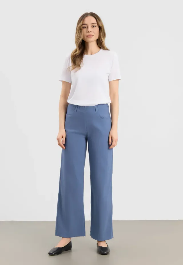 Laurie Donna Loose SL 101134 damesbroek blauw korte lengte