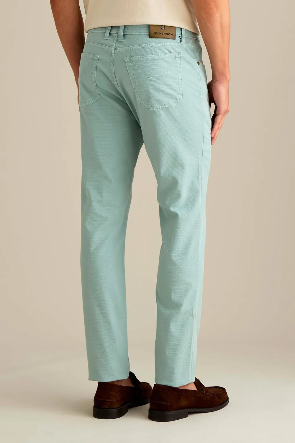 Jeckerson John Toppa broek groen katoen slim fit