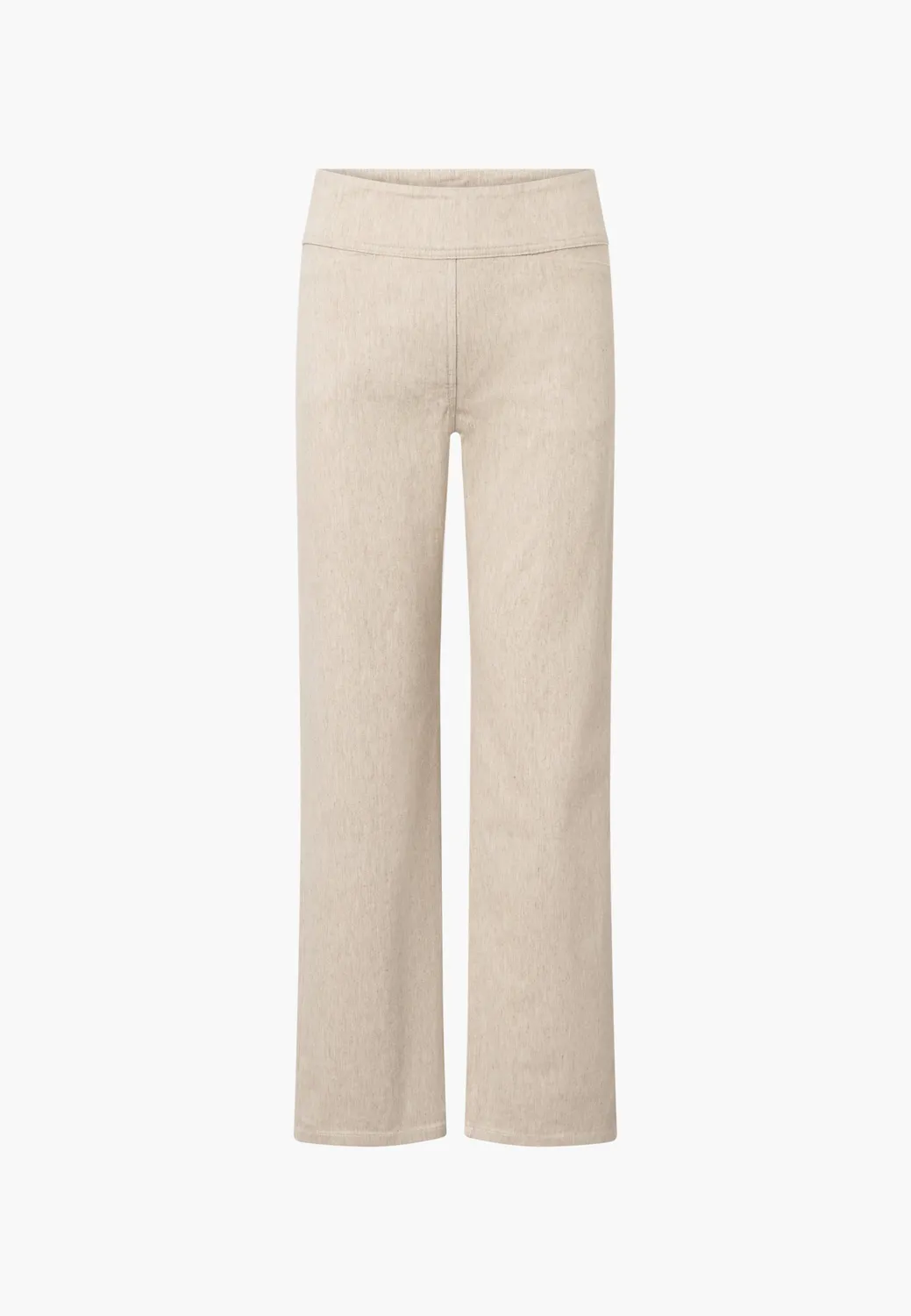 Laurie Thea Straight ML broek grey sand hemp stretch