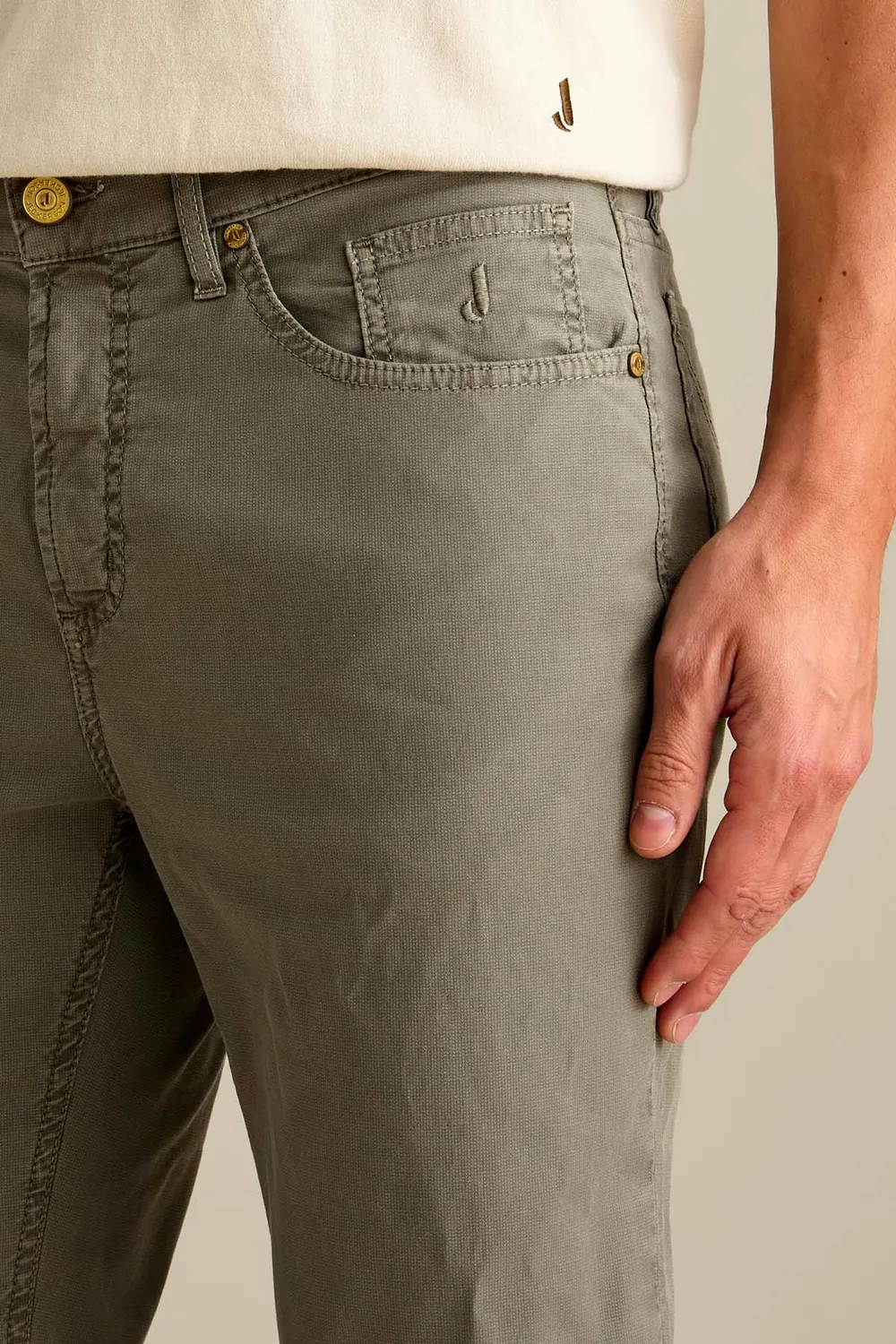 Jeckerson Jordan slim fit broek militair groen
