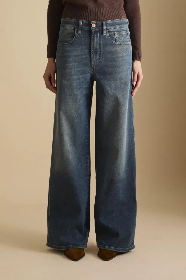 Jeckerson Jacky Palazzo Jeans Donkerblauw Dames
