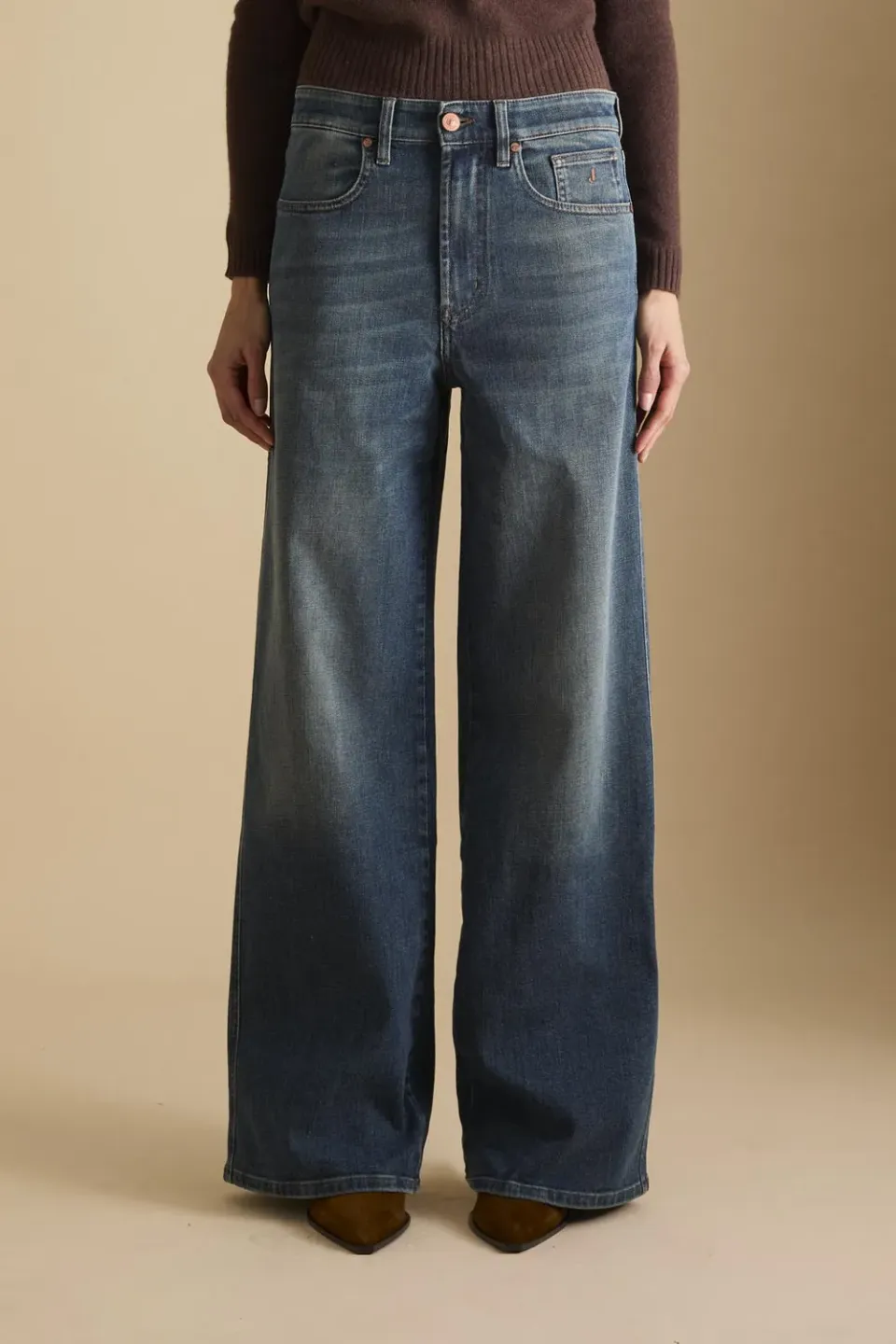 Jeckerson Jacky Palazzo Jeans Donkerblauw Dames