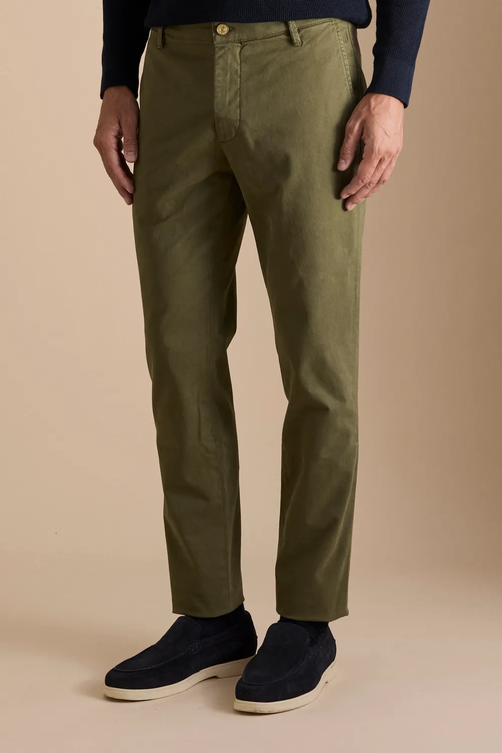 Jeckerson Jack slim fit chino groen ruit