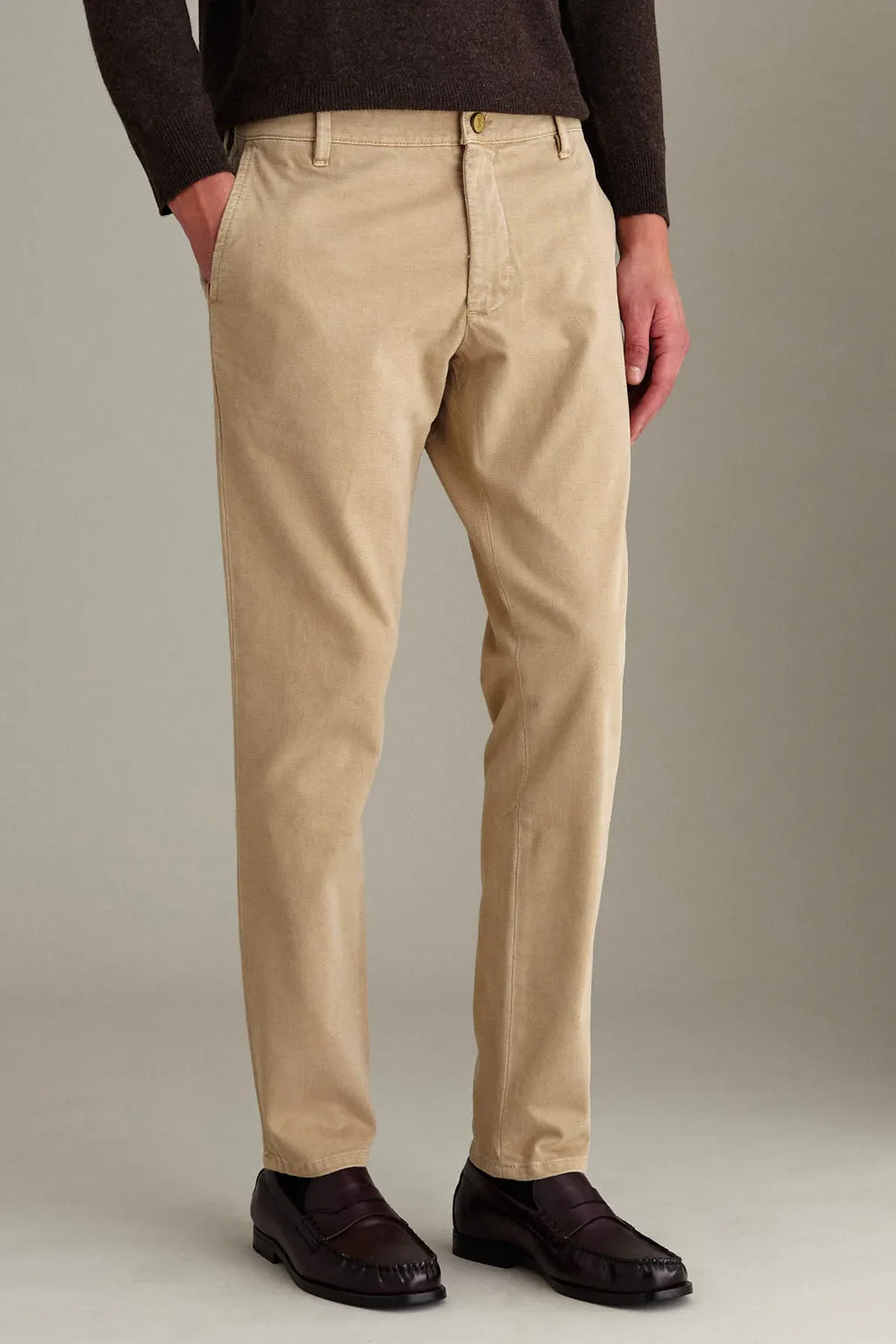 Jeckerson Jack slim fit chino lichtbeige katoen