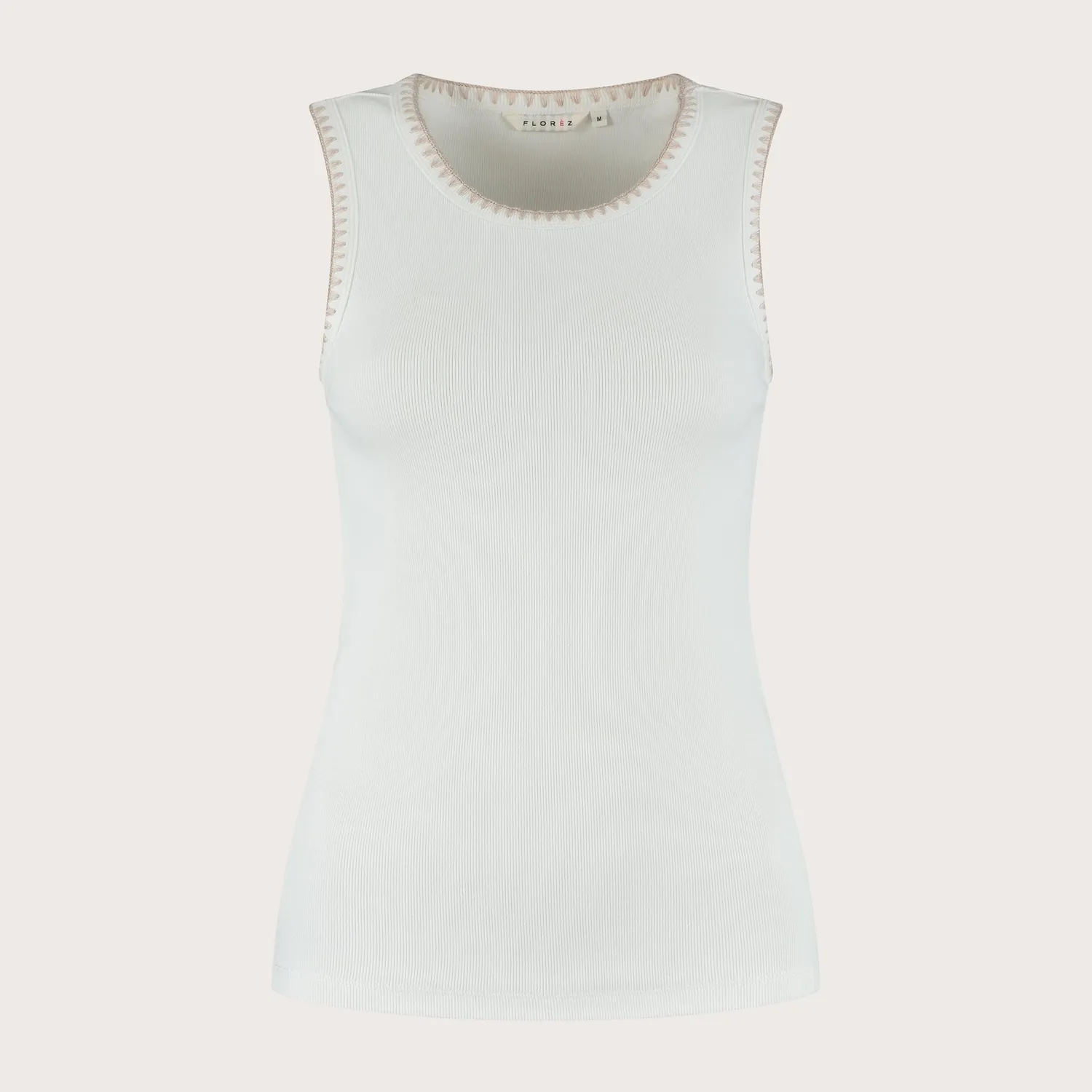 Florez Solé top Off White katoen