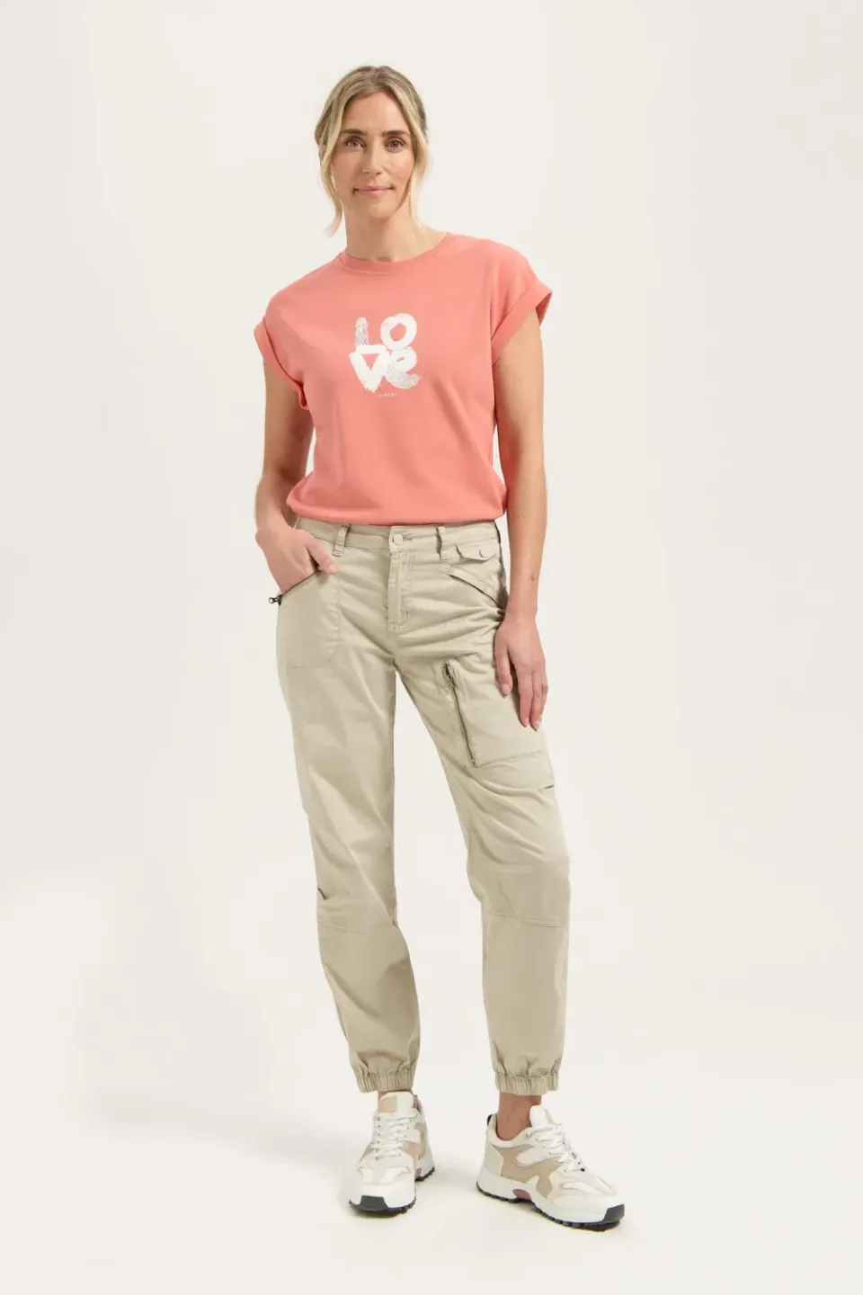 Florez Charlie Cargo cargobroek Tiger Grey katoen
