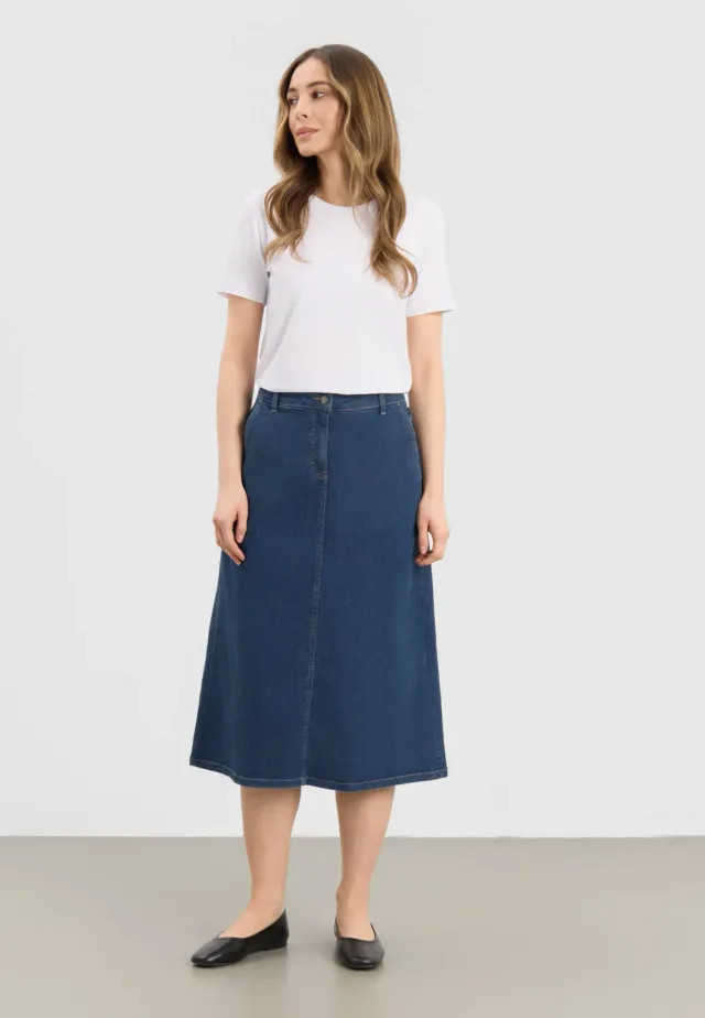Laurie Aim rok 80 cm blue denim stretch