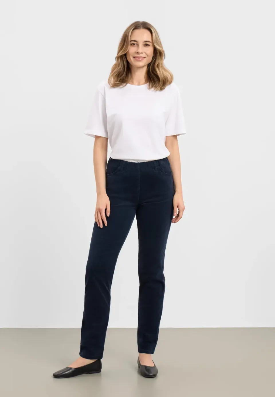 Laurie Kelly Regular ML fluweel broek navy