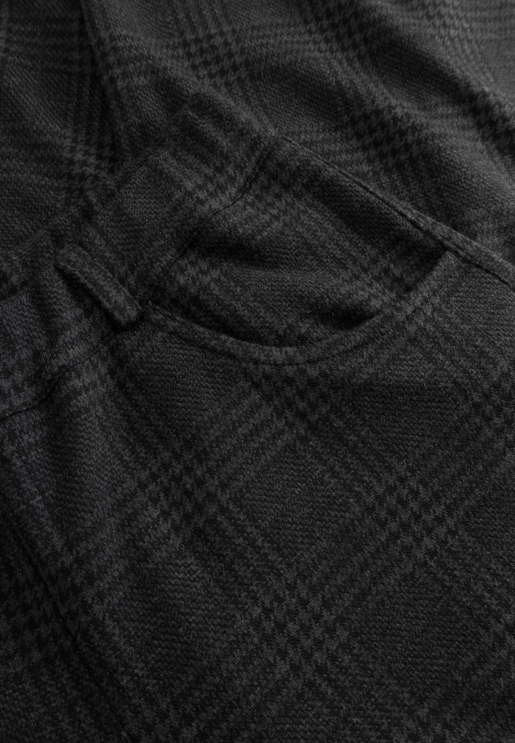 Laurie Donna Loose ML broek Anthracite Check wijd