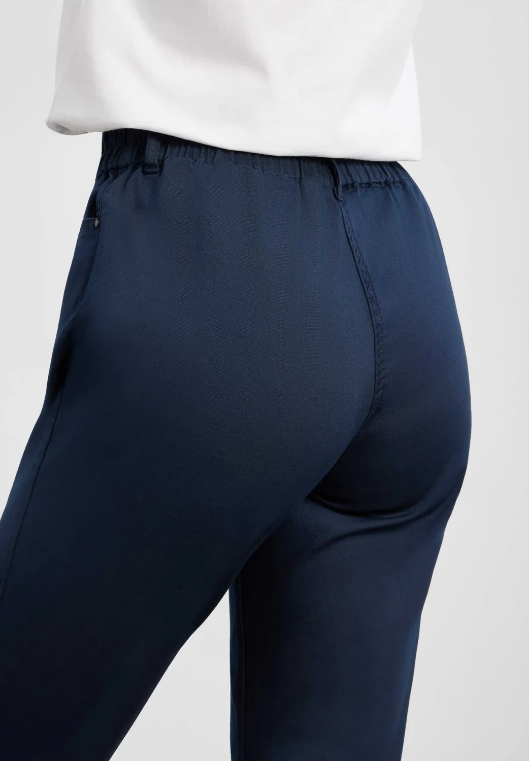 Laurie Violet Relaxed ML broek Navy biologisch katoen
