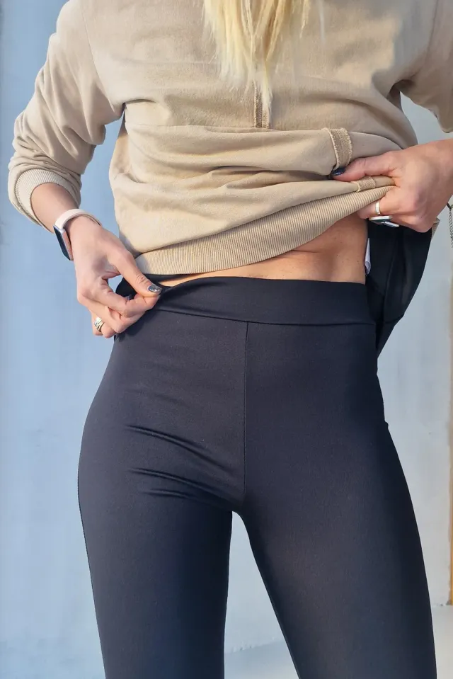 Langeleggings Flared Tall sportlegging zwart extra lang