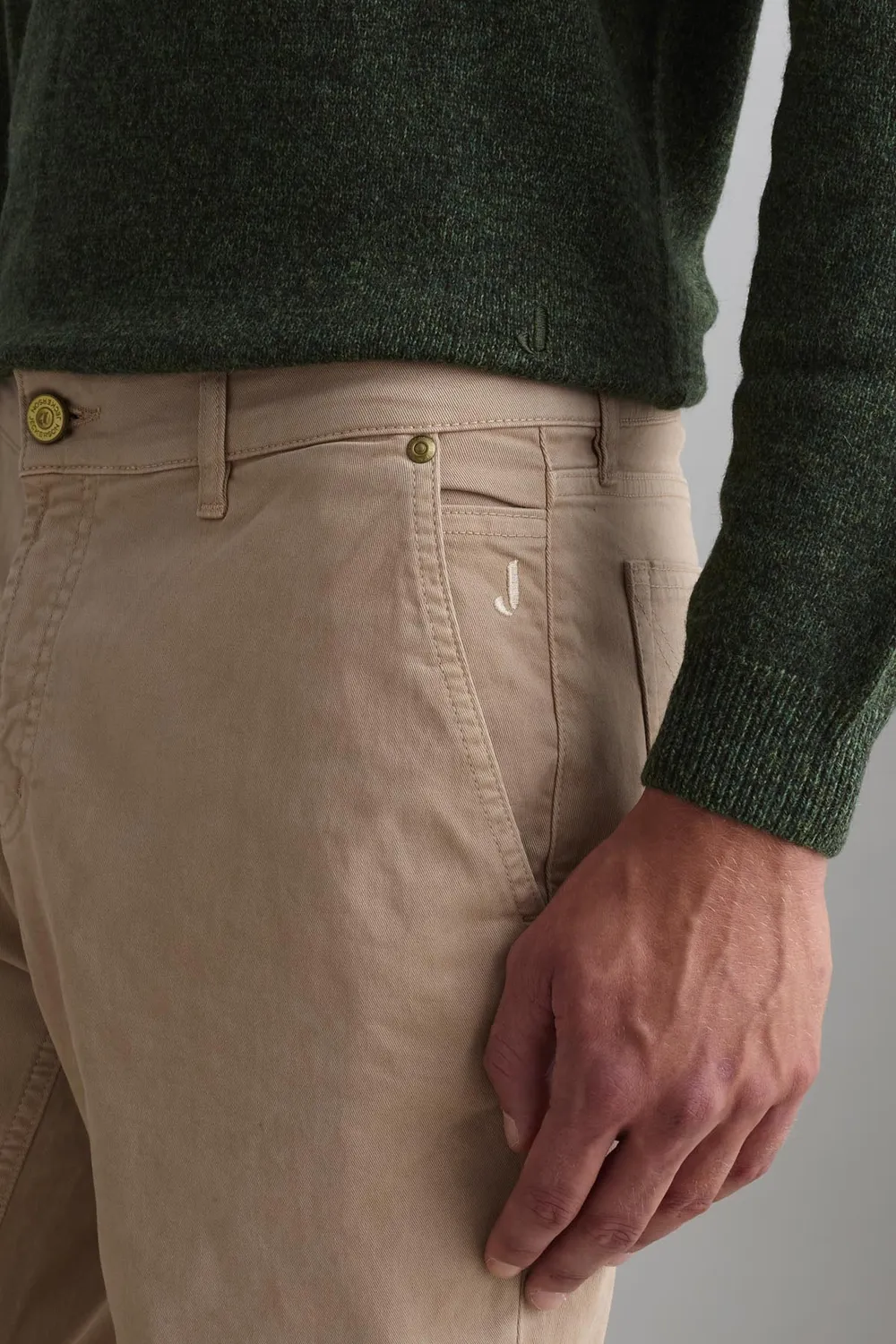 Jeckerson Julius chino beige sabbia slim fit gabardine