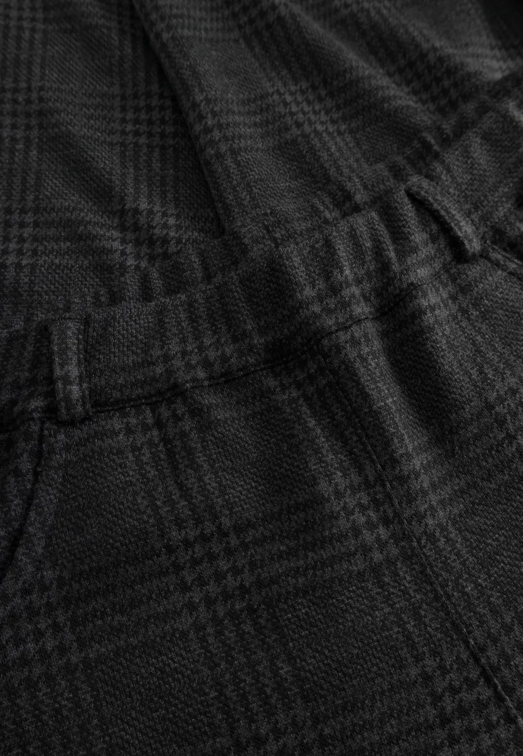 Laurie Donna Loose ML broek Anthracite Check wijd